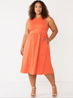 DRAPER JAMES RSVP­ Sleeveless Midi Dress